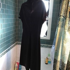 Deep Eggplant Velvet Short Sleeve Dress